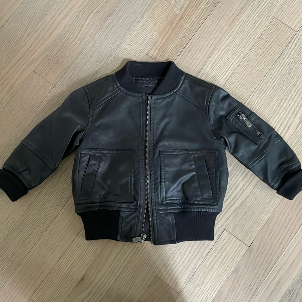 Urban Republic Black Leather Jacket 18 months